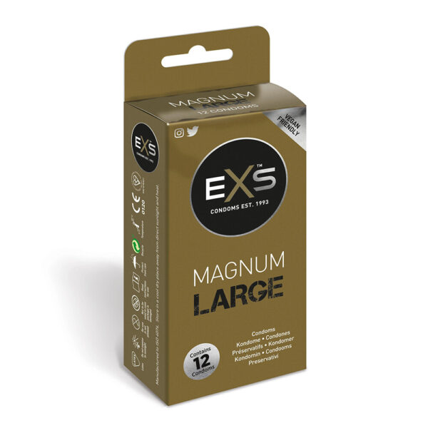 Confezione da 12 preservativi EXS Magnum grandi