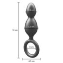 ToyJoy Buttocks The Plugger 2 Balls Metallic Silicone Plug