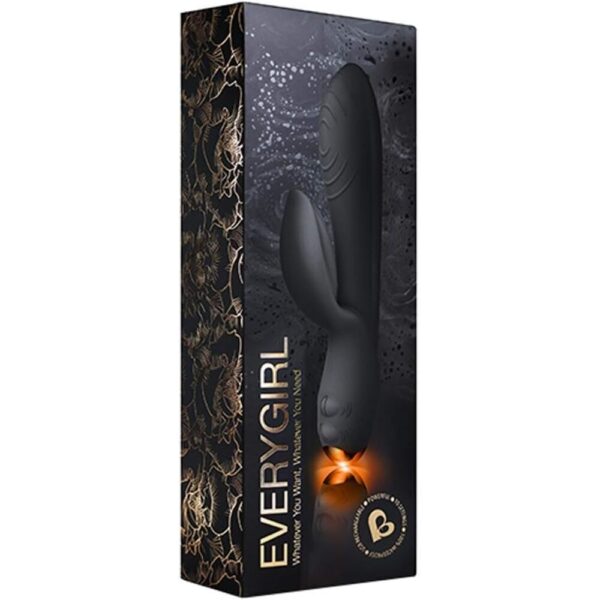 Rocks Off Everygirl Black Rechargeable Rabbit Vibrator - Image 3