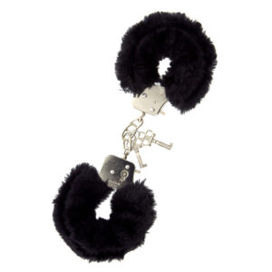 Manette in metallo pelose nere