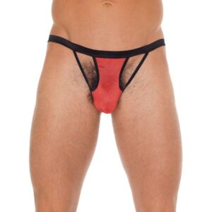 Mens Mustat G-stringit punainen Pussi