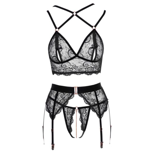 Abierta Fina Lacey Open Suspender Set - Image 3