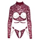 Abierta Fina Open Red Lace Body
