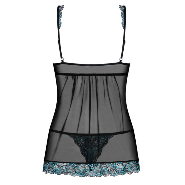 Obsessive Open Front Babydoll And String Black - Image 3