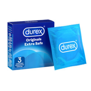 Confezione da 3 preservativi originali extra sicuri Durex