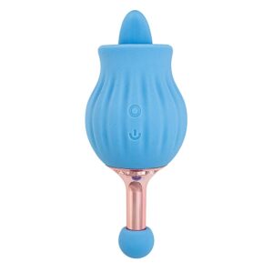 Doppio massaggiatore Clit-Tastic Rose Bud ricaricabile