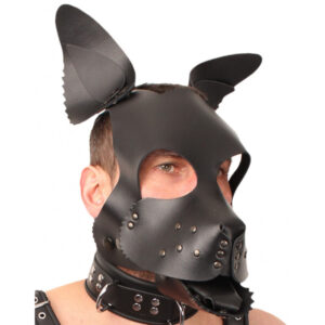 Maschera da cucciolo di cane in pelle rossa