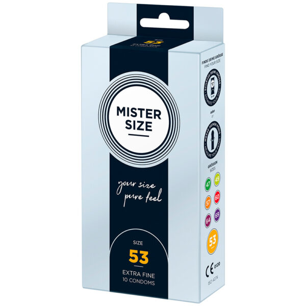 Mister-koko 53mm kokoasi Pure Feel kondomit 10 kpl