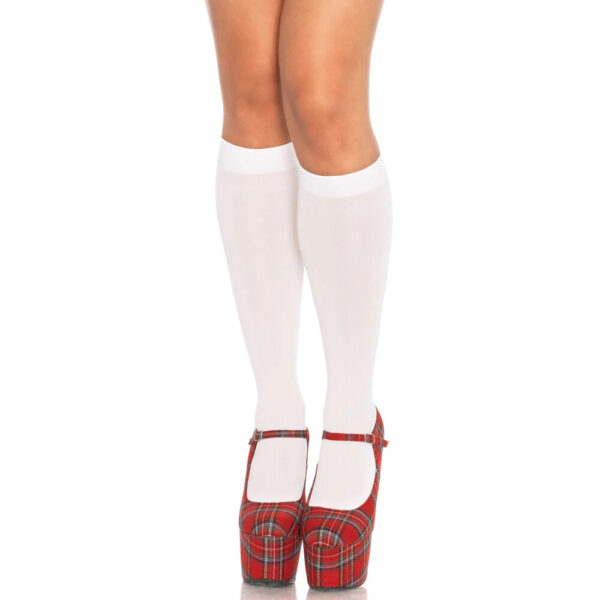 Leg Avenue nylon Gambaletti Bianco UK 8 a 14