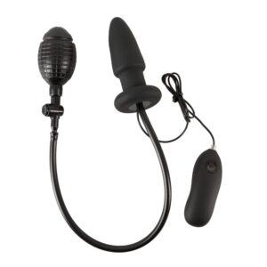 Plug anale in silicone gonfiabile e vibrante