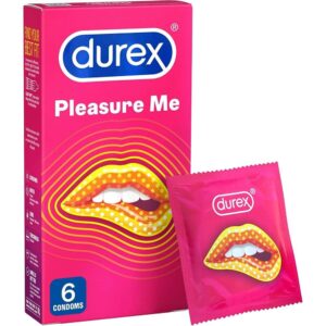 Confezione da 6 preservativi Durex Pleasure Me a costine e punte