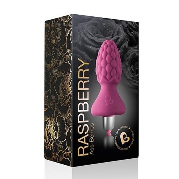 Rocks Off 7 Speed Ass-Berries Raspberry Butt Plug - Image 2