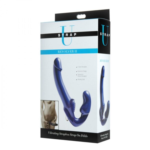 XR Revolver II Vibrating Strapless Strap On Dildo - Image 4