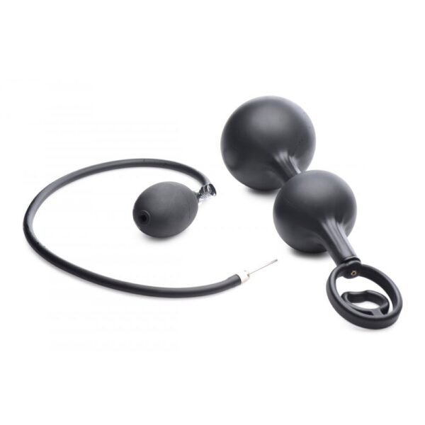 Master Series Devils Rattle Inflatable Anal Plug With Cock Ring - Image 2