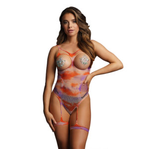 Le Desir Bliss Open Cup Tie Dye Strappy Teddy Taglia S a XL