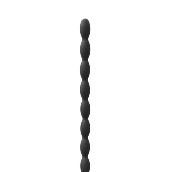 6 Inch Black Silicone Beaded Penis Sound Plug - Image 2