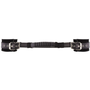 Manette Ouch regolabili in pelle nera