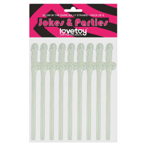 Lovetoy Confezione Da 9 Cannucce Willy Glow In The Dark