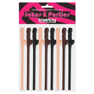 Lovetoy Confezione Da 9 Willy Cannucce Nero Marrone E Rosa