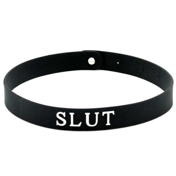 Black Silicone Slut Collar - Image 2