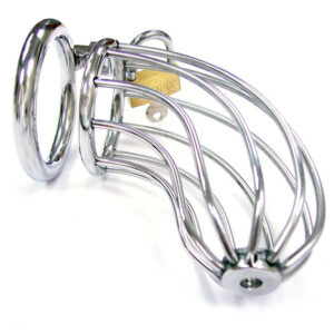 Cage de robinetterie rouge avec cadenas