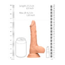 RealRock 8 Inch Dong With Testicles Flesh Pink