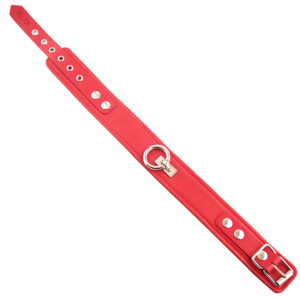Rouge Vaatteet Plain punainen nahka Collar