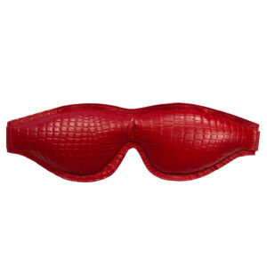 Rouge Garments Leather Croc Stampa Bended Blindfold
