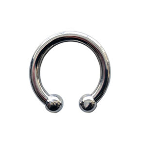Anello fallico a ferro di cavallo Rouge in acciaio inossidabile