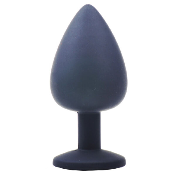 Large Black Jewelled Silicone Butt Plug - Image 2