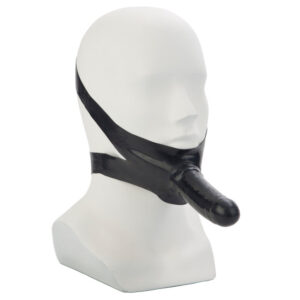 Il Accommodator volto cinghia su dildo nero