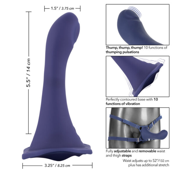 Her Royal Harness Me2 Thumper Strap On With Rechargeable Vibe - Image 2