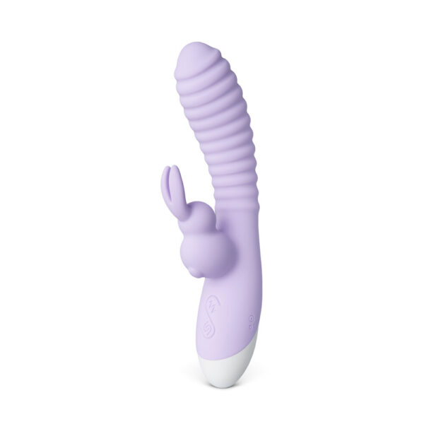 Vibratore Rabbit ricaricabile a 12 velocità viola