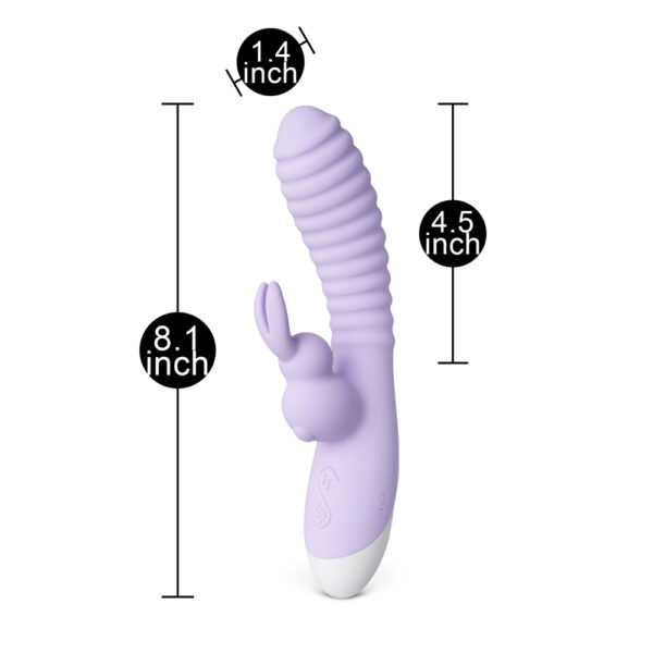 Rechargeable 12-Speed Rabbit Vibrator Purple - Image 2