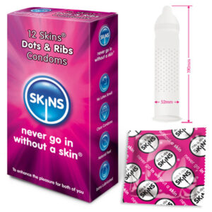 Skin Preservativi Dots e nervature 12 Confezione