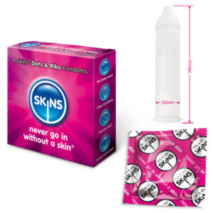 Skin Preservativi Dots e nervature 4 Pack