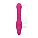 Vive Suki Triple Action Strapless Strap On Vibrator Pink