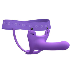 Zoro Silicone Strap on System con cinturini viola 5,5 pollici