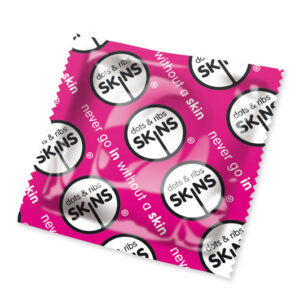 Skin punti e nervature Preservativi x50 (colore rosa)